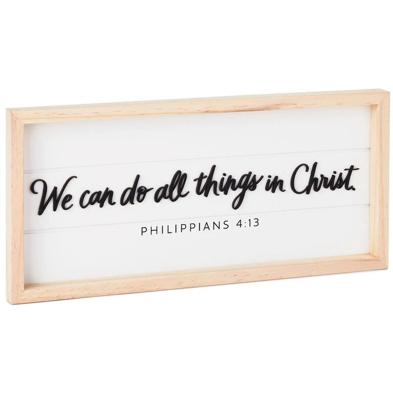Hallmark We Can Do All Things In Christ Wooden Quote Sign, 15x7 3 Hallmark We Can Do All Things In Christ Wooden Quote Sign, 15x7