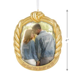 Hallmark We Tied The Knot! 2023 Metal Photo Frame Ornament -Hallmark online Shop We Tied the Knot Picture Frame Keepsake Ornament 1999QHX3059 03