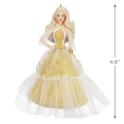 Hallmark 2023 Holiday Barbie™ Ornament -Hallmark online Shop White Holiday Barbie Doll Keepsake Ornament 2199QXR8209 03