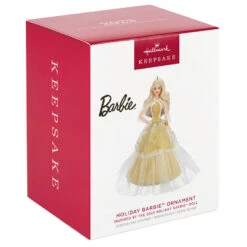 Hallmark 2023 Holiday Barbie™ Ornament -Hallmark online Shop White Holiday Barbie Doll Keepsake Ornament 2199QXR8209 04