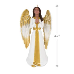 Hallmark Angel Of Adoration Ornament -Hallmark online Shop White and Gold Angel Keepsake Ornament 1999QSM7857 03