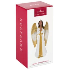 Hallmark Angel Of Adoration Ornament -Hallmark online Shop White and Gold Angel Keepsake Ornament 1999QSM7857 04