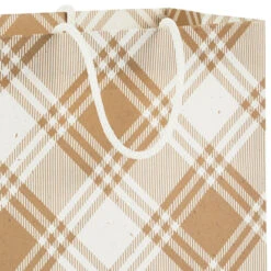 Hallmark Christmas Kraft 8-Pack Holiday Gift Bags, Assorted Sizes And Designs -Hallmark online Shop White on Kraft Paper Assortment Christmas Gift Bags 5XGB1417 05