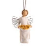 Willow Tree Sunshine Angel Ornament, 4" H -Hallmark online Shop Willow Tree Angel Sunflowers Ornament 28095 01