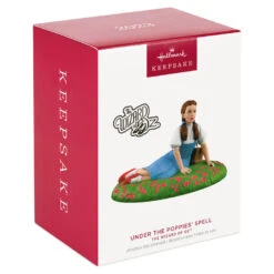 Hallmark The Wizard Of Oz™ Under The Poppies' Spell Ornament -Hallmark online Shop Wizard of Oz Dorothy in Poppies Keepsake Ornament 2199QXI6107 04