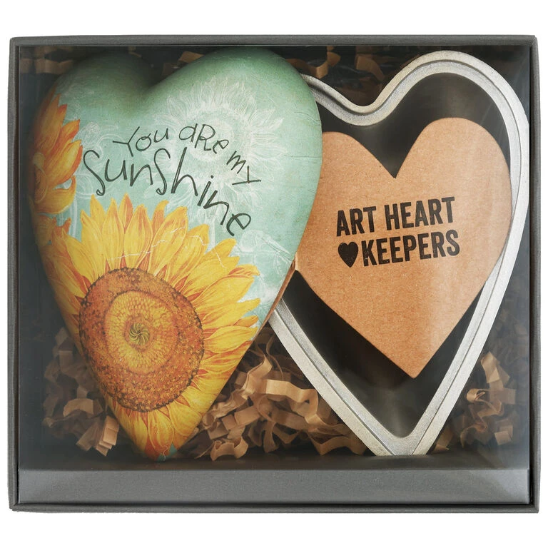 You Are My Sunshine Art Heart Trinket Box, 3.5" 4 You Are My Sunshine Art Heart Trinket Box, 3.5" - Image 2